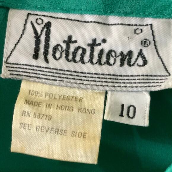 Notations Vintage Blouse Women 10 Long Sleeve Minimalist Formal Officewear Retro - Picture 6 of 6